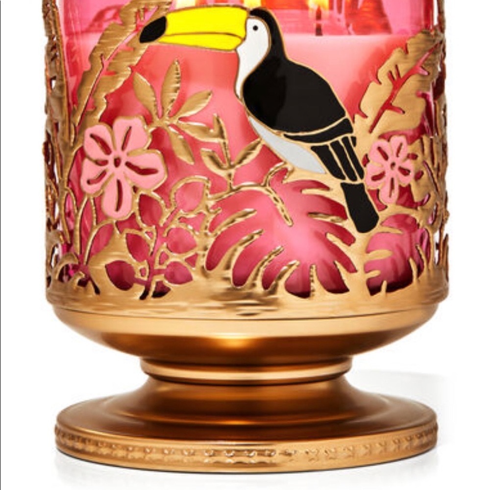 BBW RAINFOREST SCENE PEDESTAL 3Wick Candle Holder
